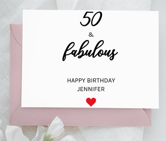 Printable 50th Birthday Cards: Celebrate the Milestone with Personalized Greetings