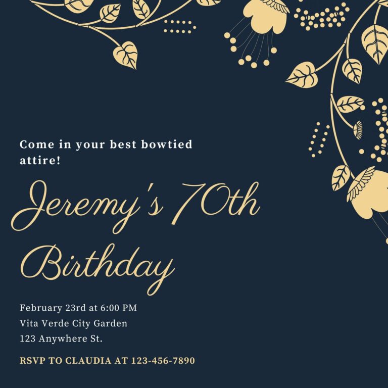 Printable 70th Birthday Invitations: A Guide to Creating Memorable Celebrations