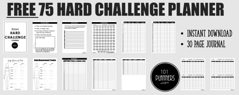 Printable 75 Hard Challenge Tracker: Your Guide to Success