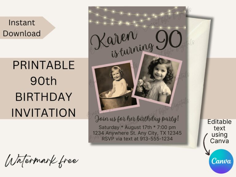 Printable 90th Birthday Invitations: A Guide to Creating Memorable Celebrations