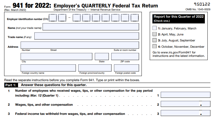 Printable 941 Form 2022: A Comprehensive Guide to Filing Quarterly Federal Taxes