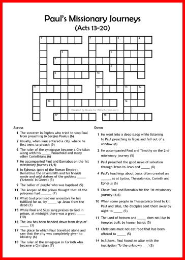 Printable Bible Crossword Puzzles: A Puzzle-solving Journey Through Scripture