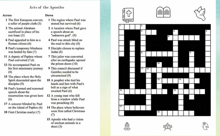 Printable Bible Crossword Puzzles For Adults: A Mind-Stimulating Journey Through Scripture