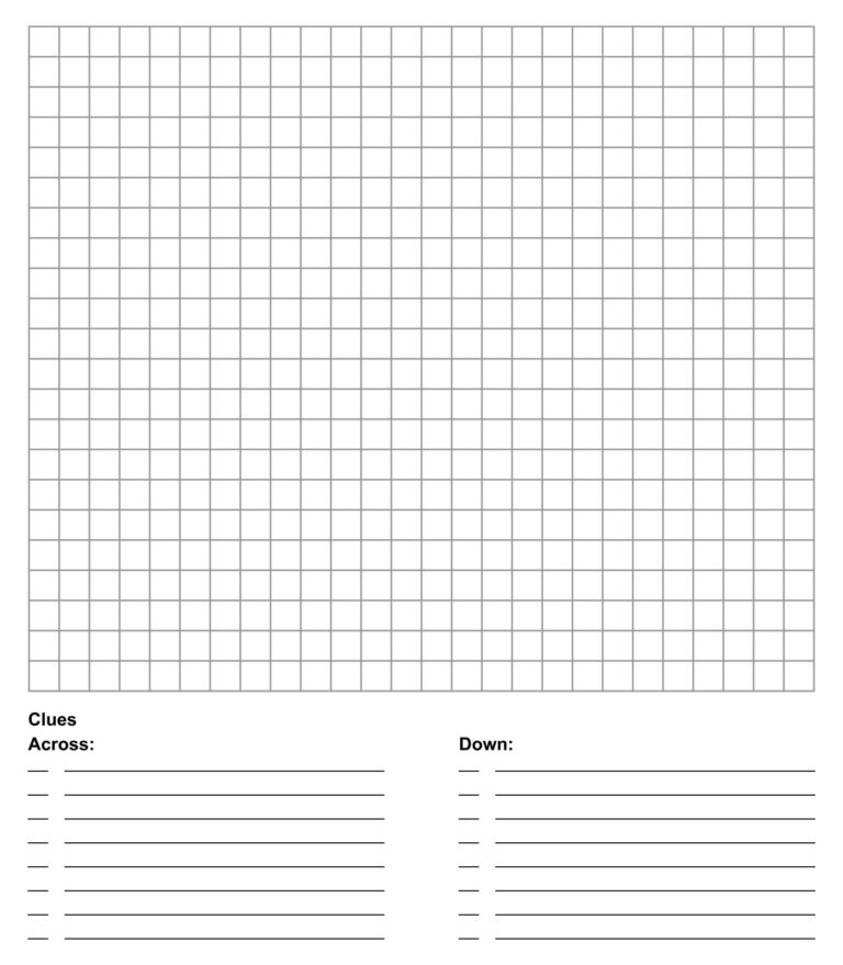 Printable Blank Crossword Puzzle Grid: A Comprehensive Guide to Creation and Customization