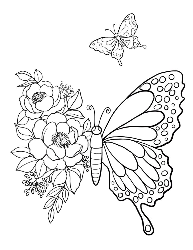 Printable Butterfly Coloring Sheet: A Canvas for Creativity and Learning