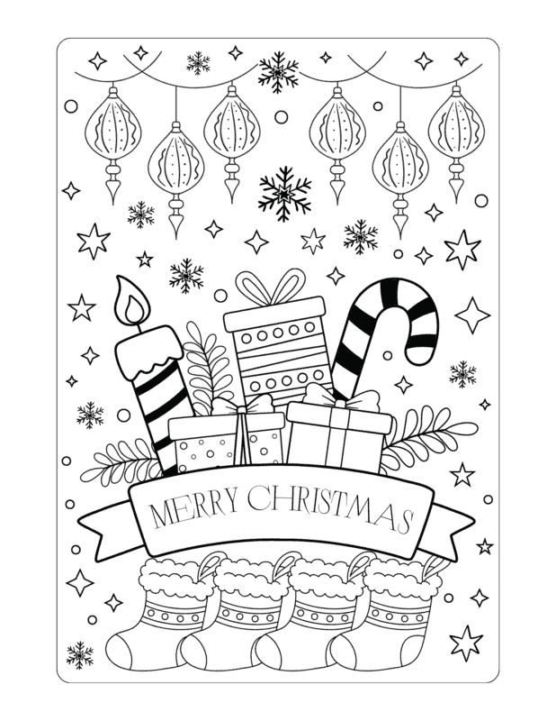 Printable Christmas Coloring Pages for Adults: Unwind and Celebrate the Festive Season