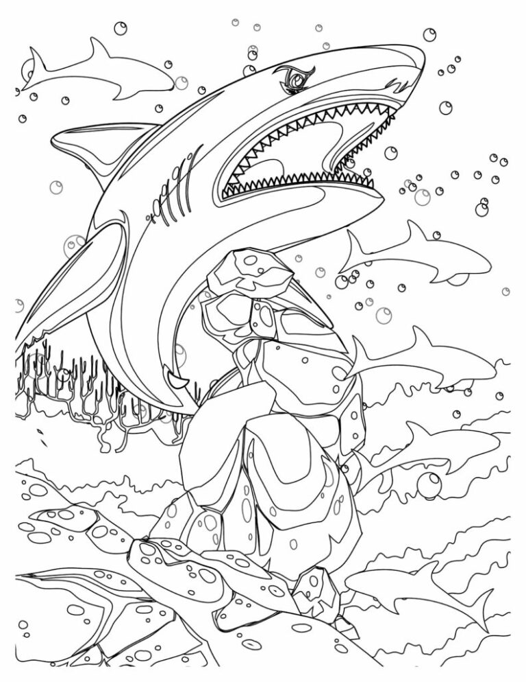 Printable Coloring Pages Sharks: Dive into the Depths of Creativity