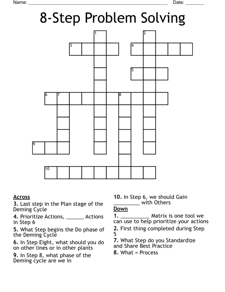 Printable Crossword Puzzles for 8th Graders: Enhance Learning and Problem-Solving Skills