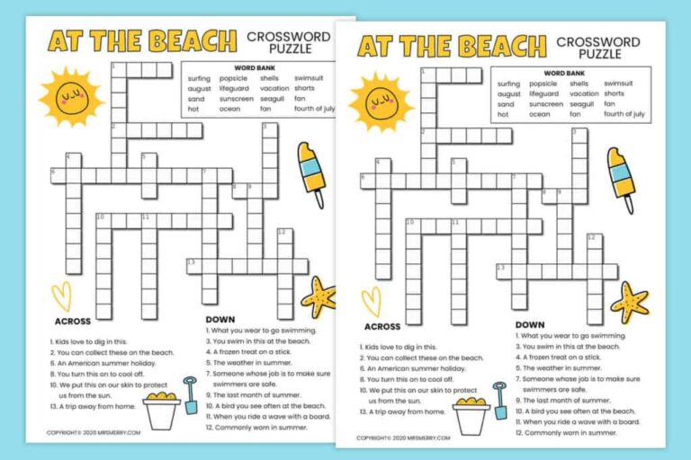 Printable Crossword Puzzles for 9-Year-Olds: Fun and Educational