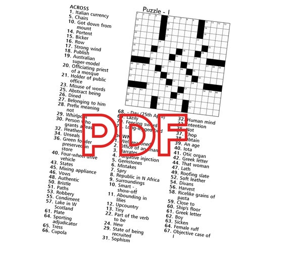 Printable Crossword Puzzles PDF With Answers: Enhance Your Mind and Have Fun