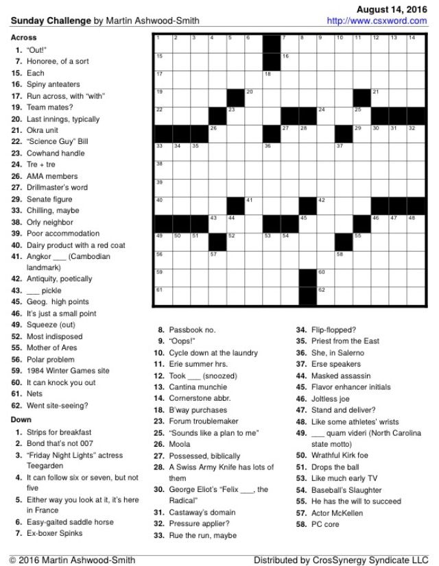 Printable Crossword Washington Post: Unraveling the World of Wordplay and Mental Agility