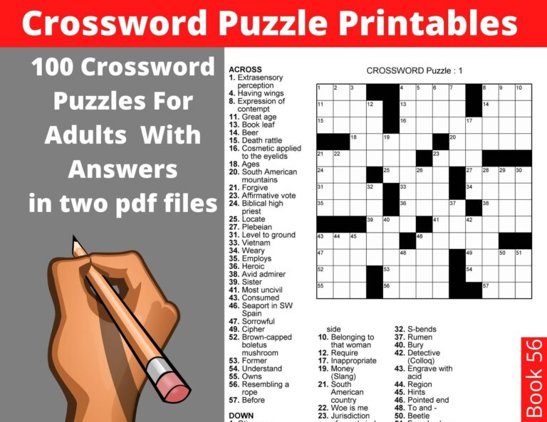 Printable Crossword With Answers: A Comprehensive Guide for Puzzle Enthusiasts