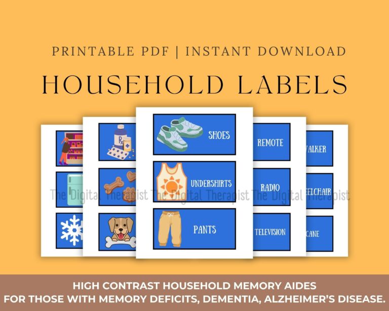 Printable Dementia Labels: A Vital Tool for Identification and Care