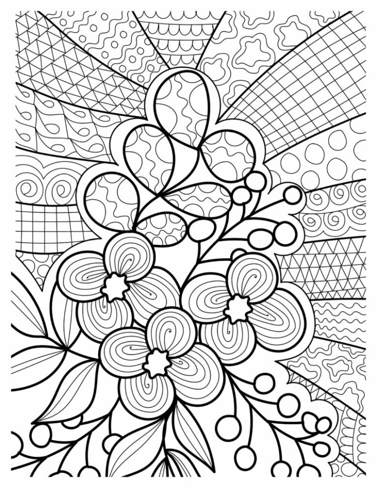 Printable Flower Coloring Pages: A Journey of Creativity and Mindfulness