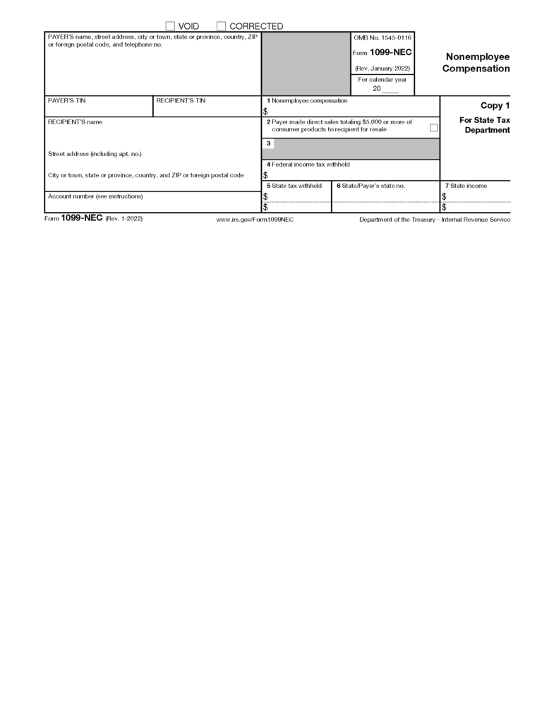 Printable Form 1099-NEC: A Comprehensive Guide for Nonemployee Compensation Reporting