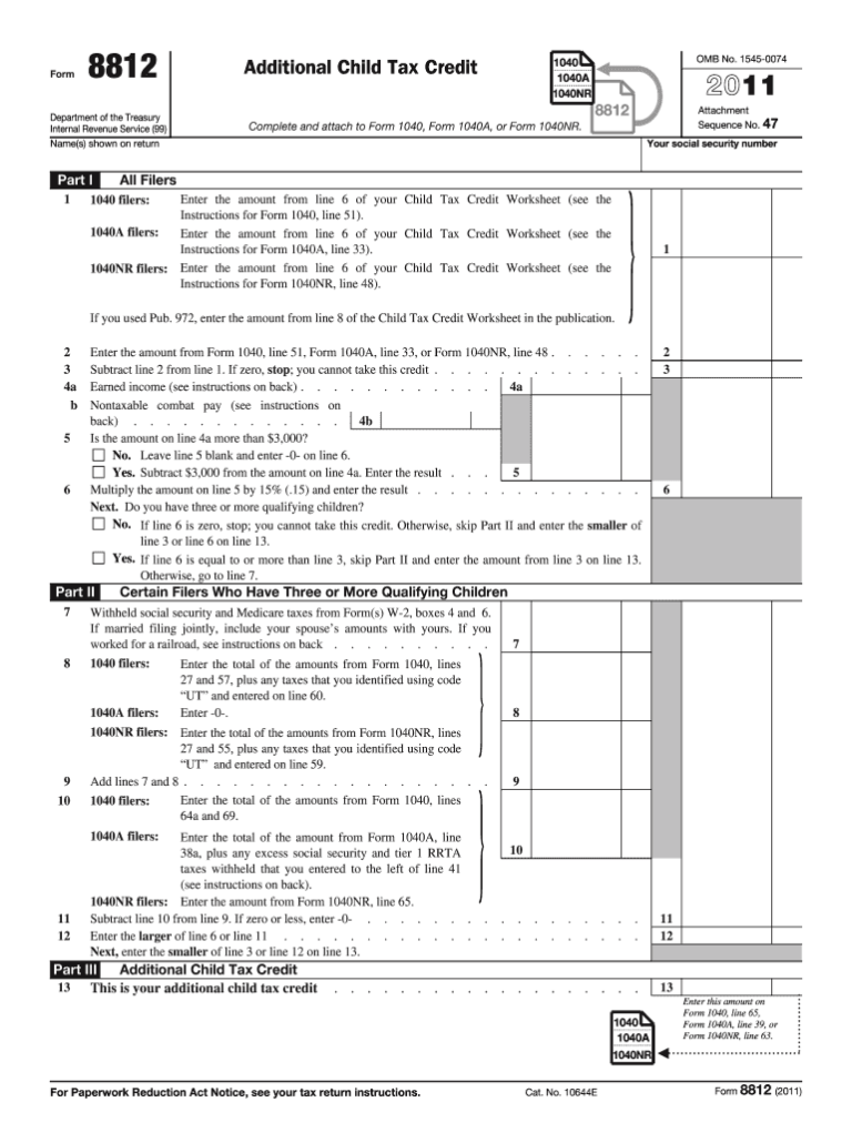 Printable Form 8812: A Comprehensive Guide for Understanding and Completing