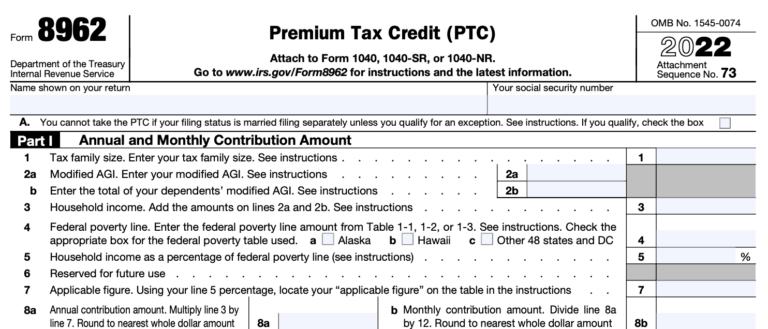 Printable Form 8962: A Comprehensive Guide to Filing for Premium Tax Credit