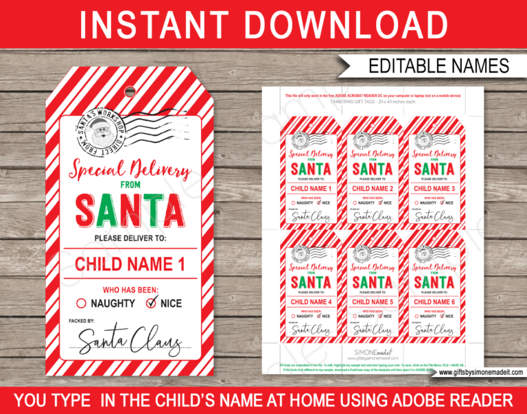 Printable Gift Labels From Santa: Make Your Holiday Gifts Extra Special