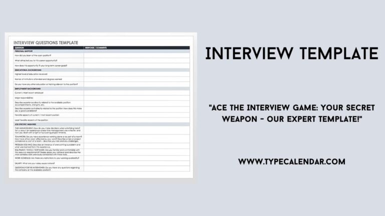 Printable Interview Questions Worksheet: Your Guide to a Successful Interview