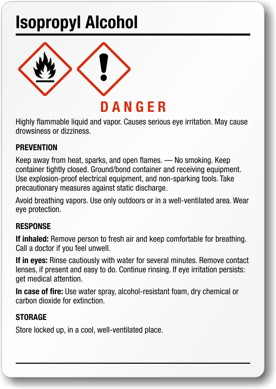 Printable Isopropyl Alcohol Label: A Comprehensive Guide to Safety and Compliance