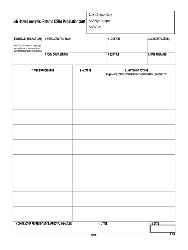 Printable Jha Form: A Comprehensive Guide for Risk Assessment and Hazard Identification
