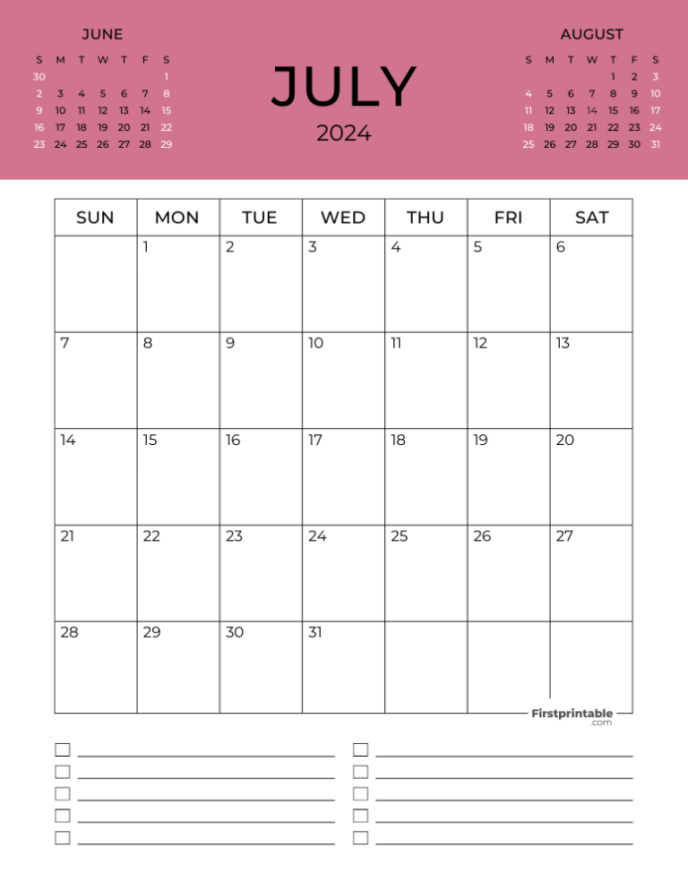 Printable July 2024 Calendar: Your Essential Planning Tool