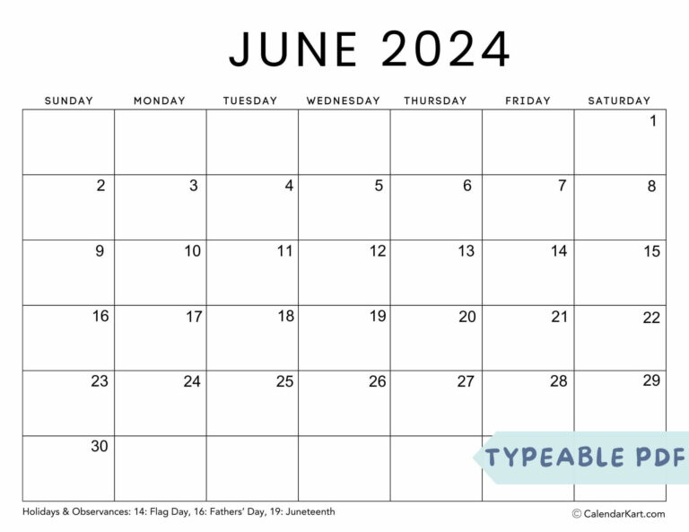 Printable June 2024 Calendar: Your Essential Planning Tool