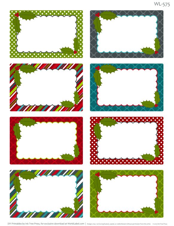 Printable Labels for a Festive Christmas