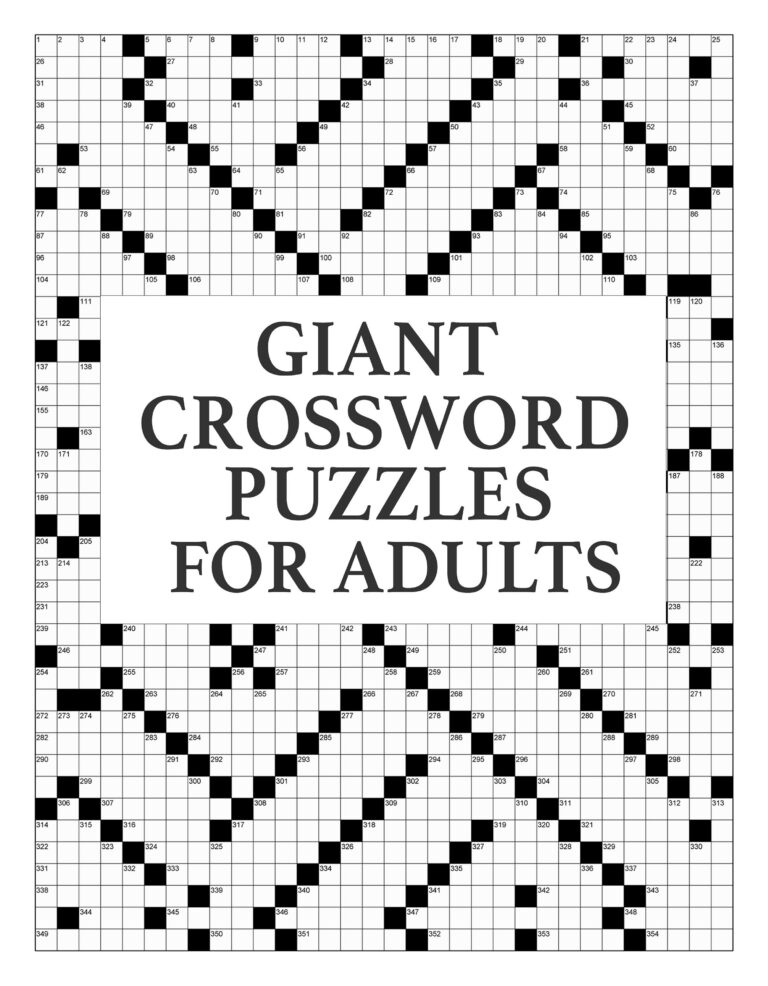 Printable Large Crossword Puzzles: A Comprehensive Guide