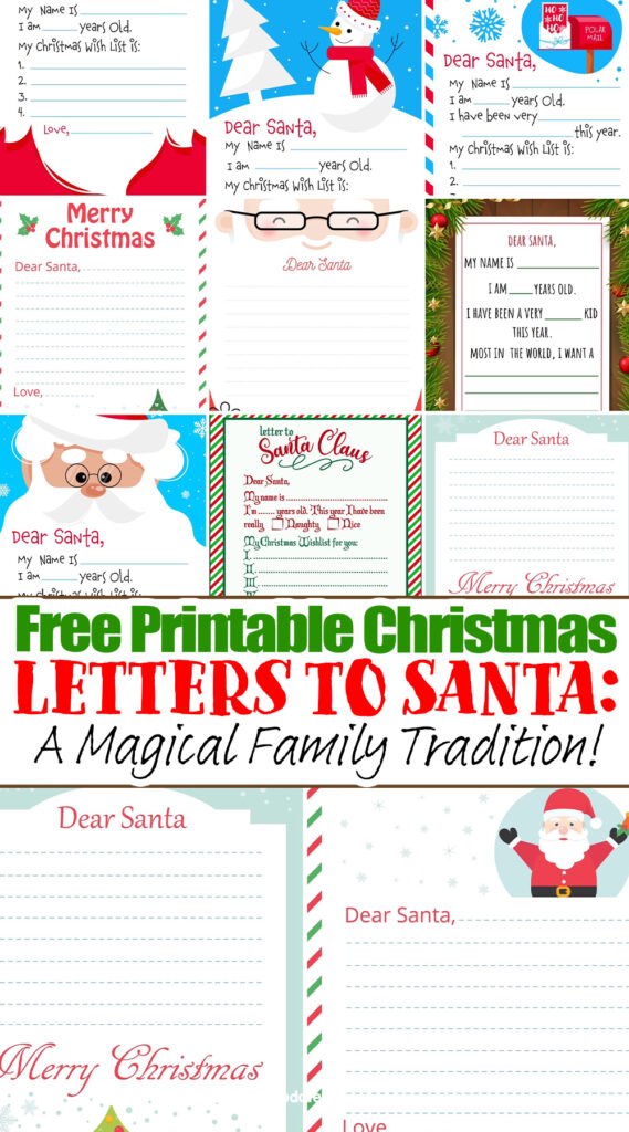 Printable Letters to Santa: A Guide to Capturing Holiday Magic