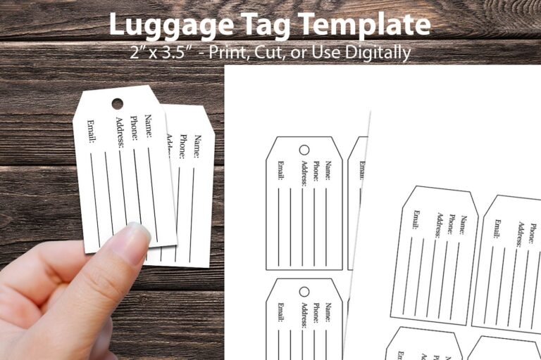 Printable Luggage Labels Template: Design, Customization, and Effective Use