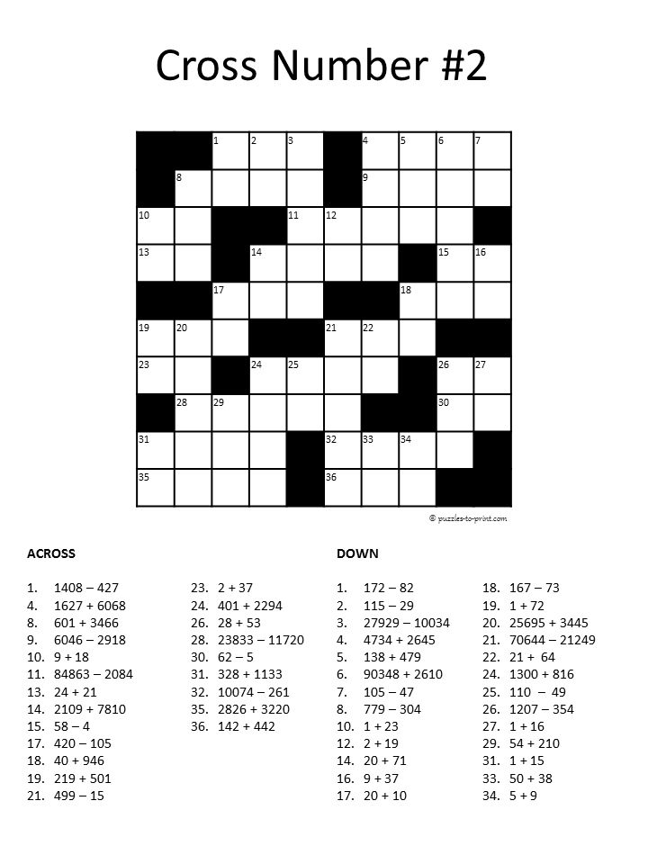 Printable Number Crossword Puzzles: A Brain-Boosting Puzzle Adventure