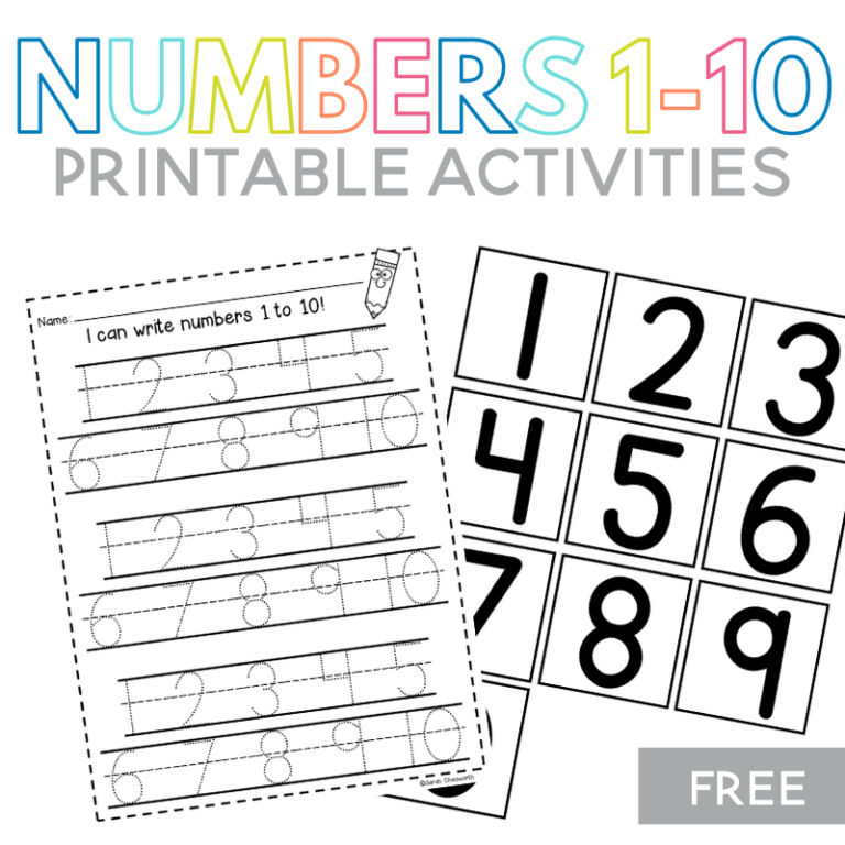 Printable Numbers 1-10: A Comprehensive Guide for Early Learning