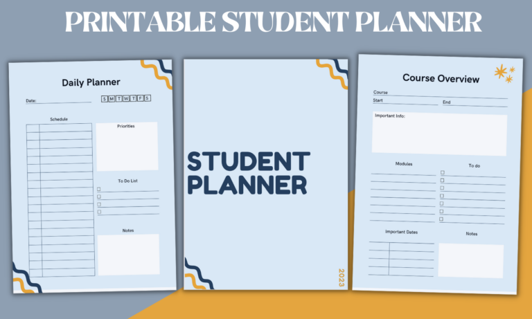 Printable Planners for Students: The Ultimate Guide to Organization and Success