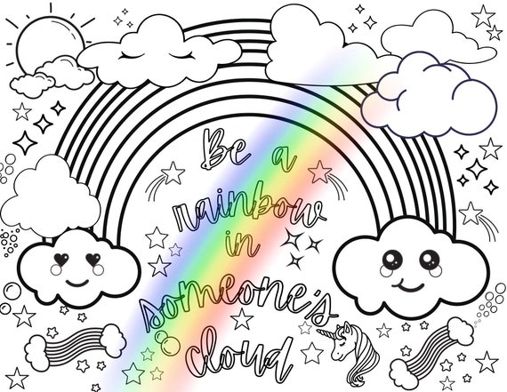 Printable Rainbow Coloring Page: A Colorful Journey for Creativity and Relaxation