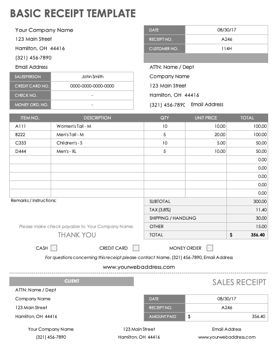 Printable Receipt Template: A Guide to Streamlining Business Transactions
