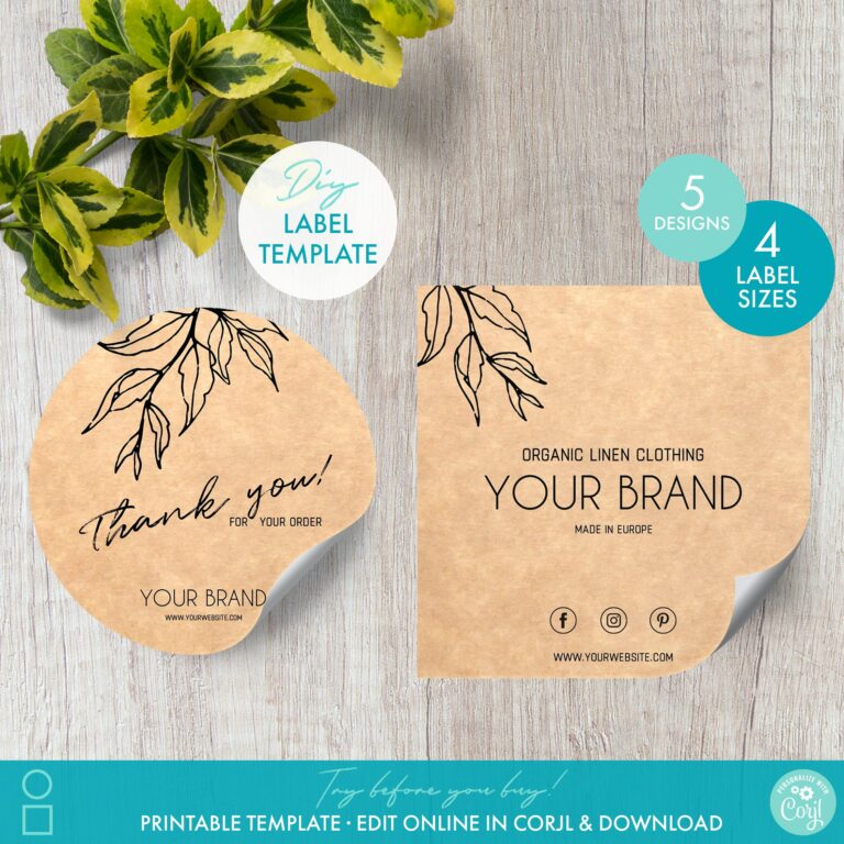 Printable Sticker Labels Template: A Comprehensive Guide to Creating Custom Labels