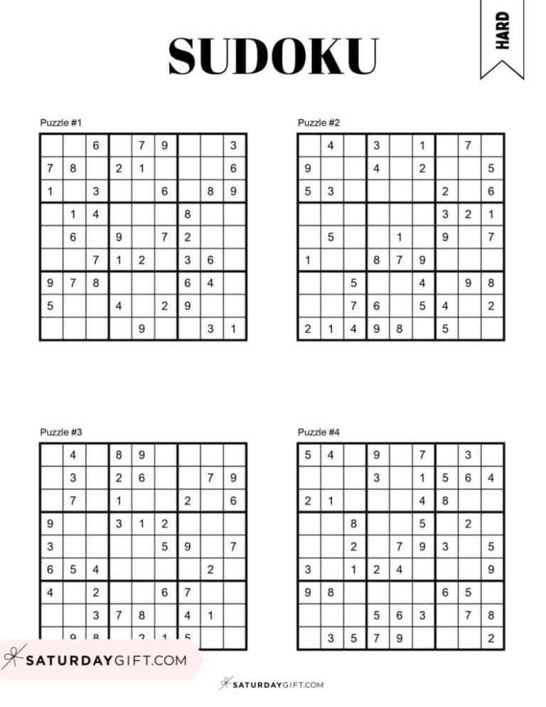 Printable Sudoku: A Comprehensive Guide to the Classic Puzzle