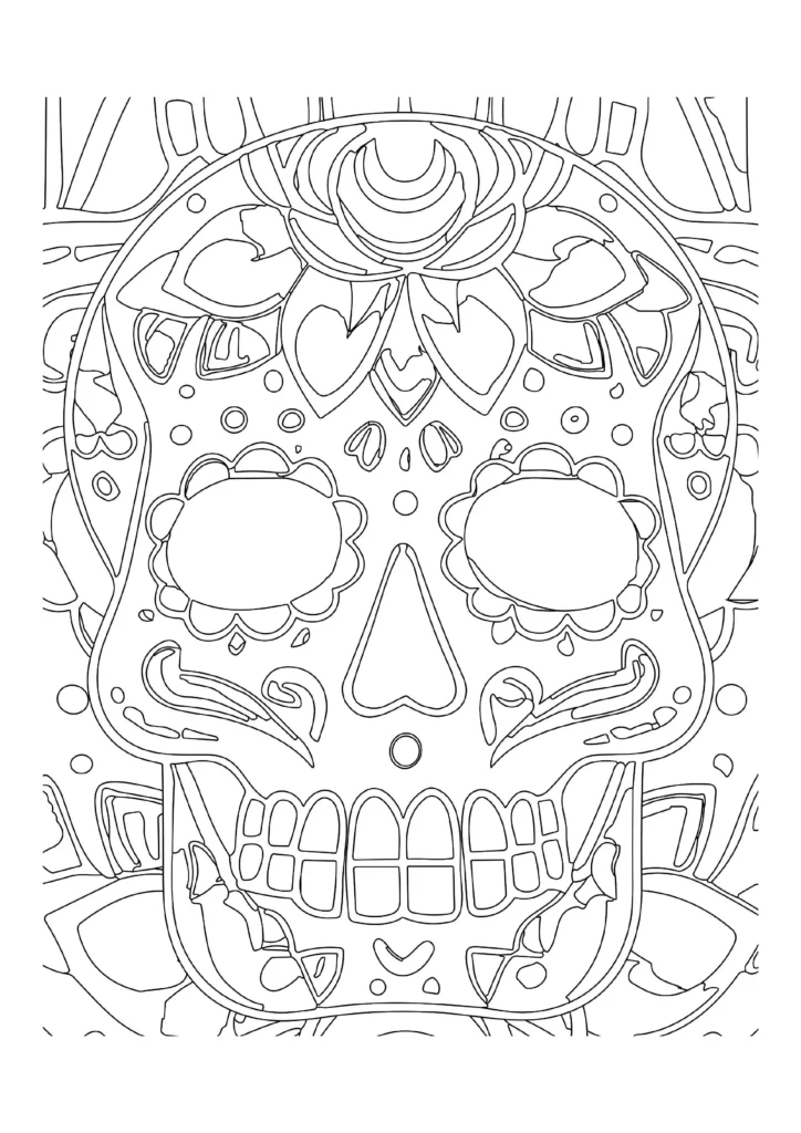 Printable Sugar Skull Coloring Pages: A Journey into Creativity and Culture