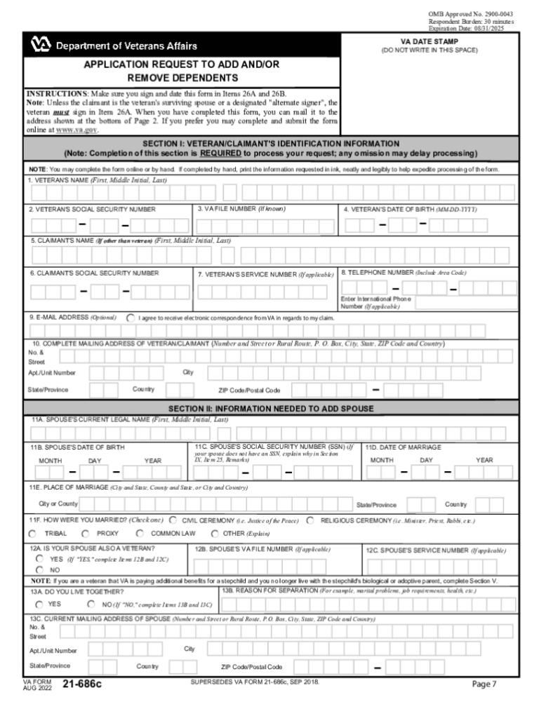 Printable VA Form 21-686c: A Comprehensive Guide for Easy Completion and Submission