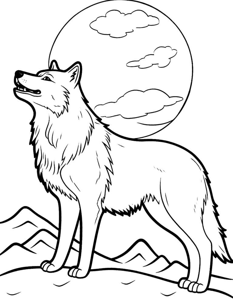 Printable Wolf Coloring Pages: A Howling Adventure