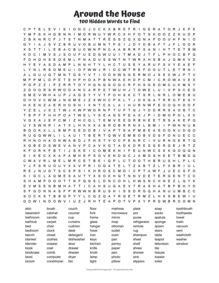 Printable Word Search 100 Words: Unleash Cognitive Benefits and Engage Your Mind