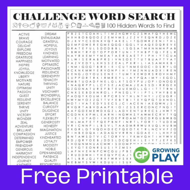Printable Word Search Puzzles: A Cognitive Challenge for Adults