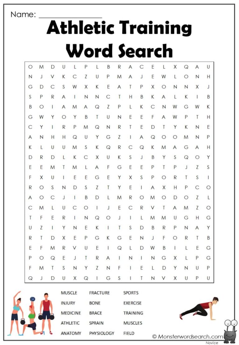 Printable Word Search Sports: Unleash Your Mind’s Athleticism