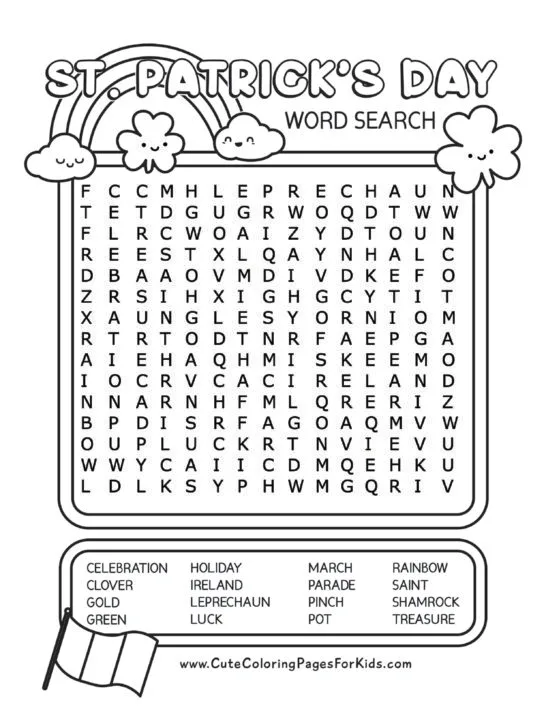 Printable Word Search St Patrick’s Day: Engage in Festive Fun and Learning