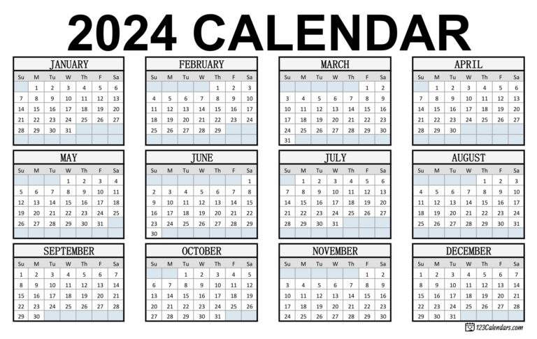 Printable Yearly Calendar 2024: The Ultimate Guide to Planning Your Year