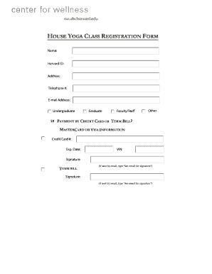 Printable Yoga Class Registration Form Sample: A Guide to Streamline Your Enrollment Process