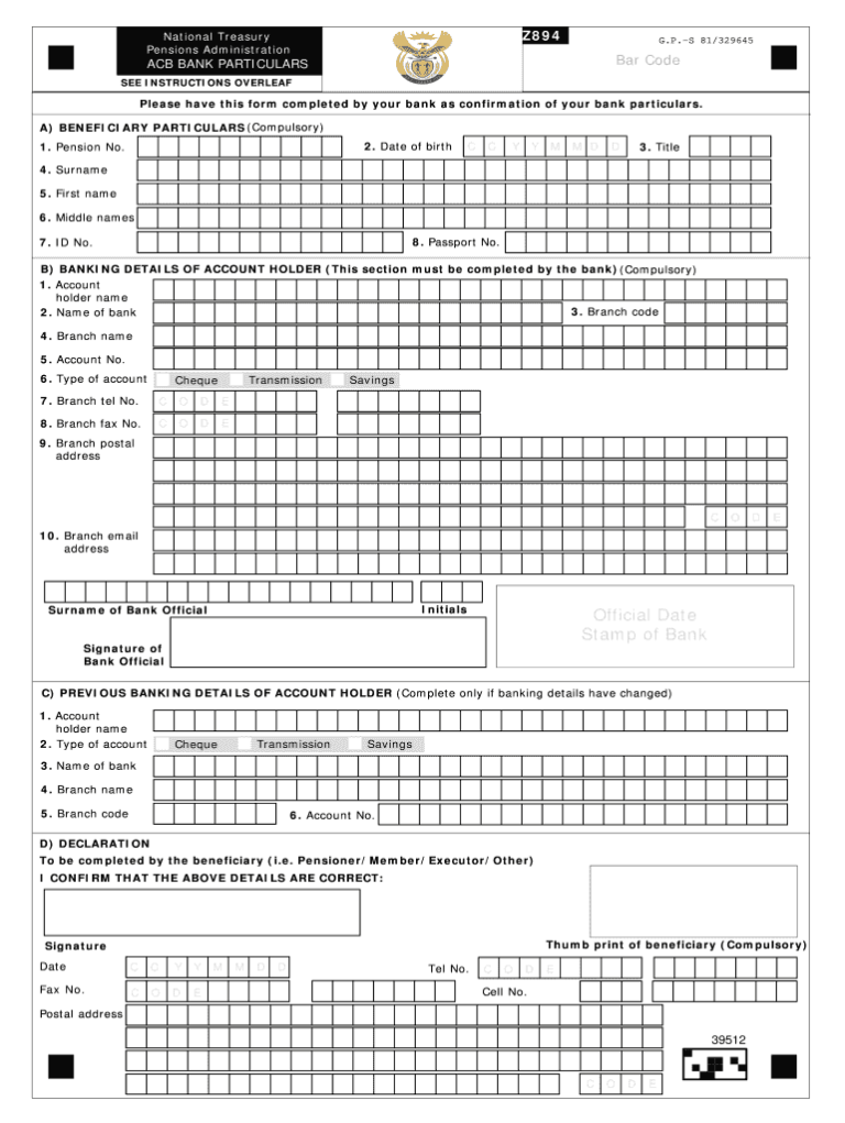 Printable Z894 Form: A Comprehensive Guide