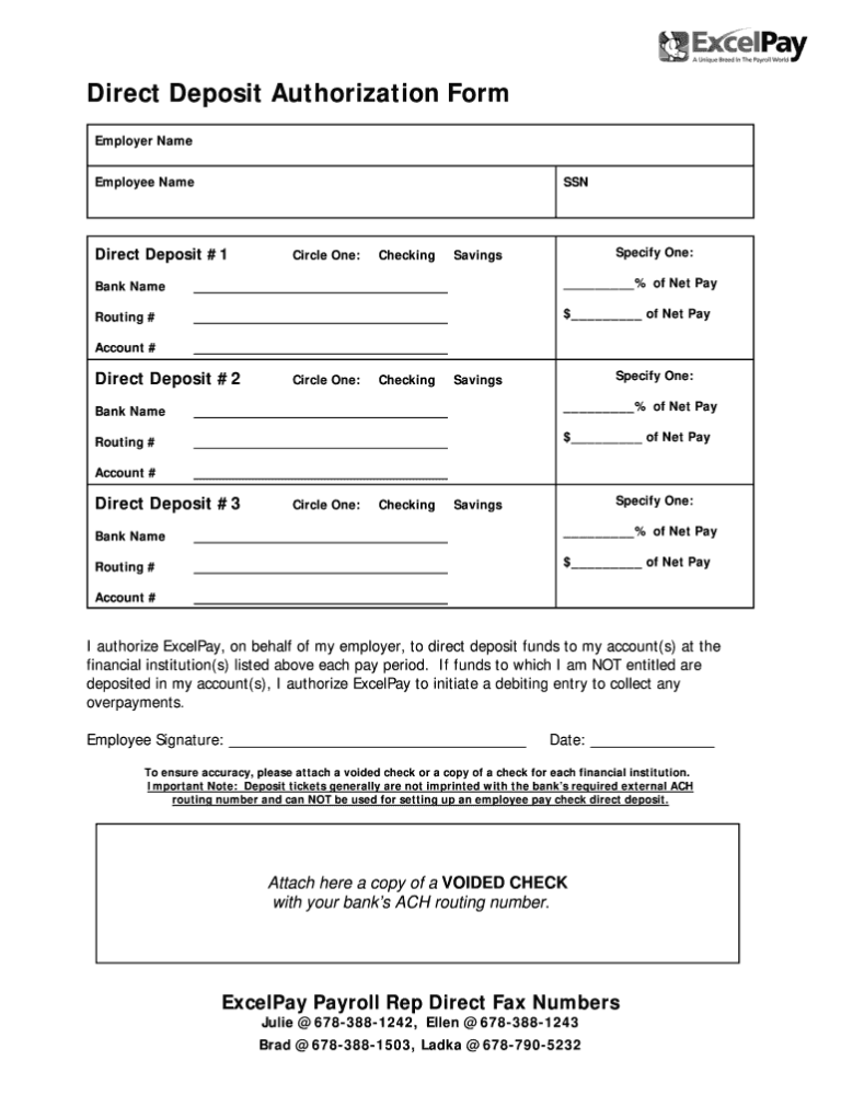 Simplify Payroll with Printable Direct Deposit Forms: A Comprehensive Guide