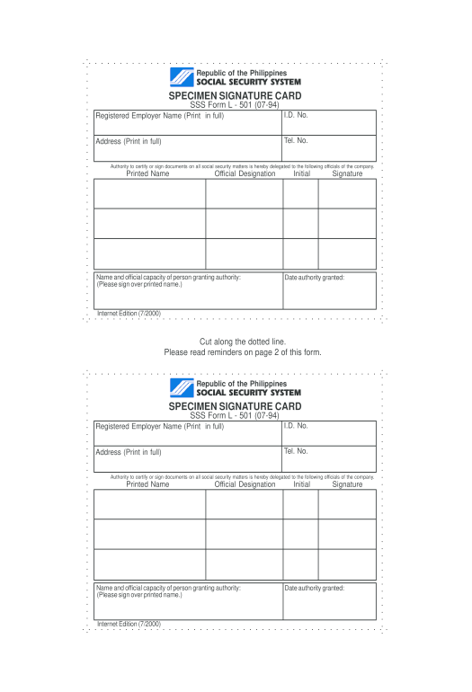 Sss L501 Form Printable: A Comprehensive Guide to Understanding, Completing, and Submitting